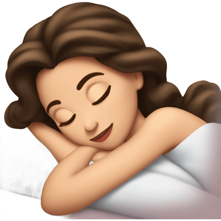 Sleeping brunette beauty Disney emoji