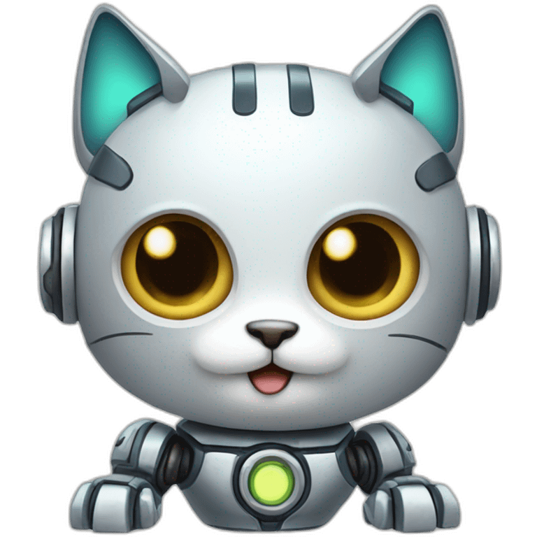 cute robot with cat horns emoji