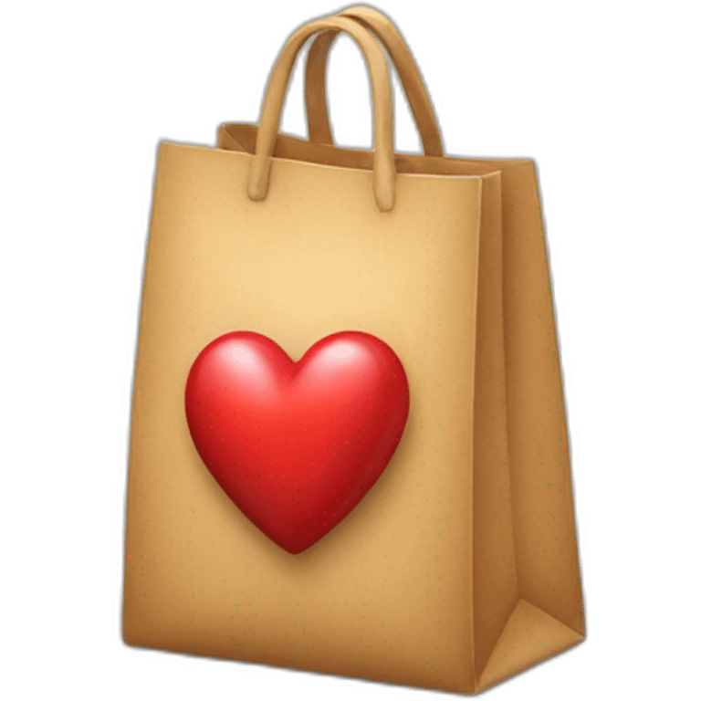 A bag with a heart on it emoji