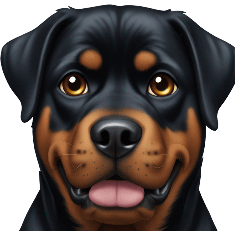 rottweiler with dark eyebrows emoji