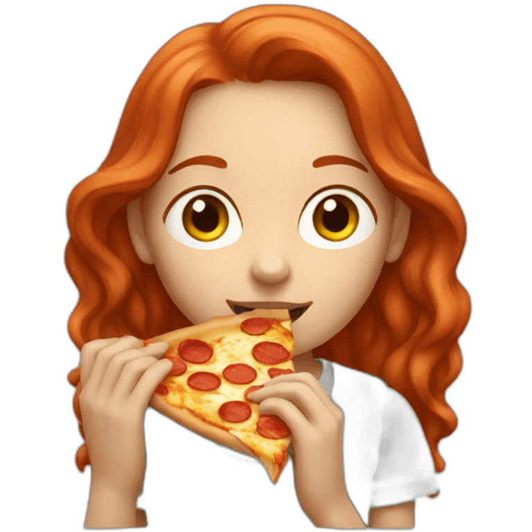 REDHAIR girl eating a pizza emoji