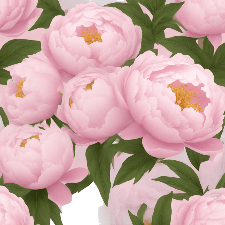 light pink peonies emoji