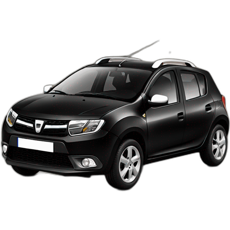 Dacia Sandero noire avant sans barre toit emoji