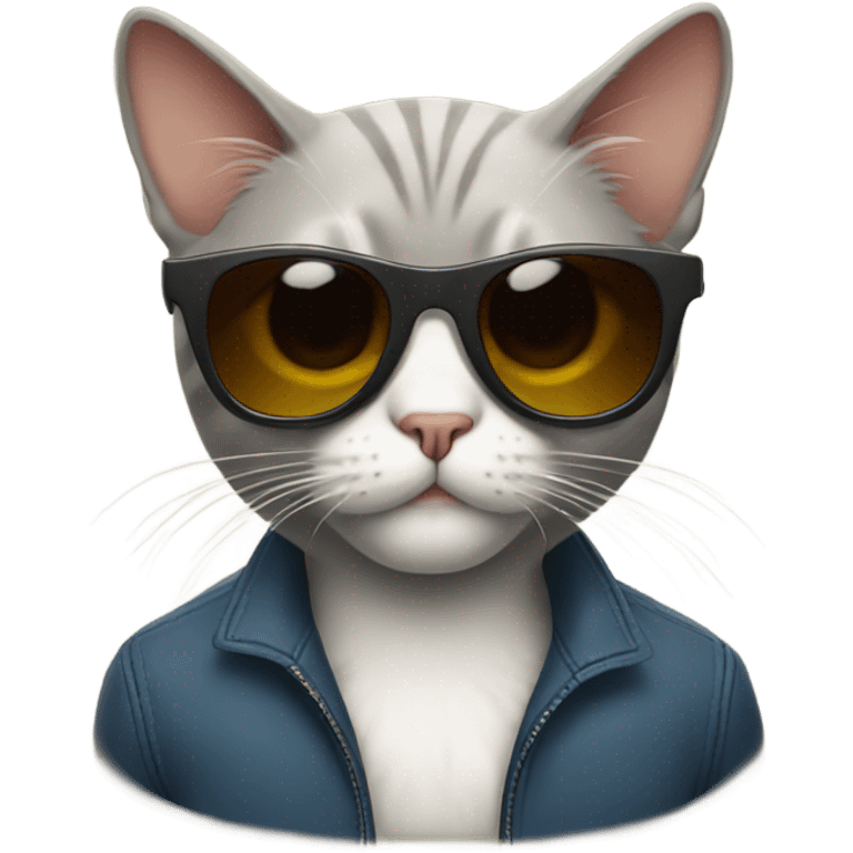 Cat with sunglasses emoji