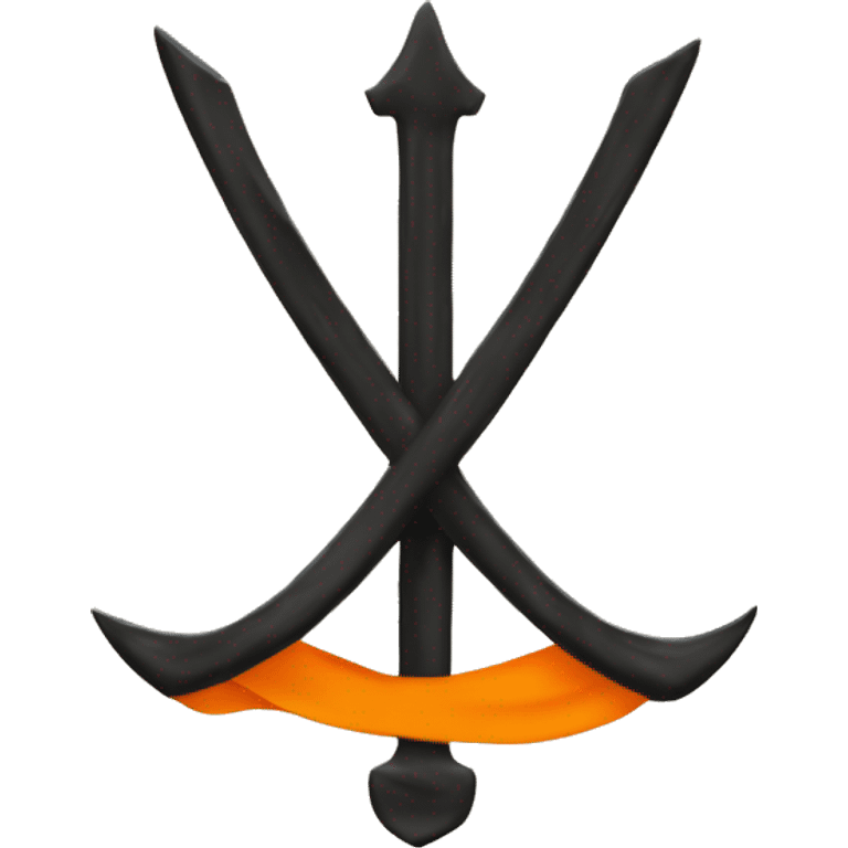 Khanda in orange flag emoji