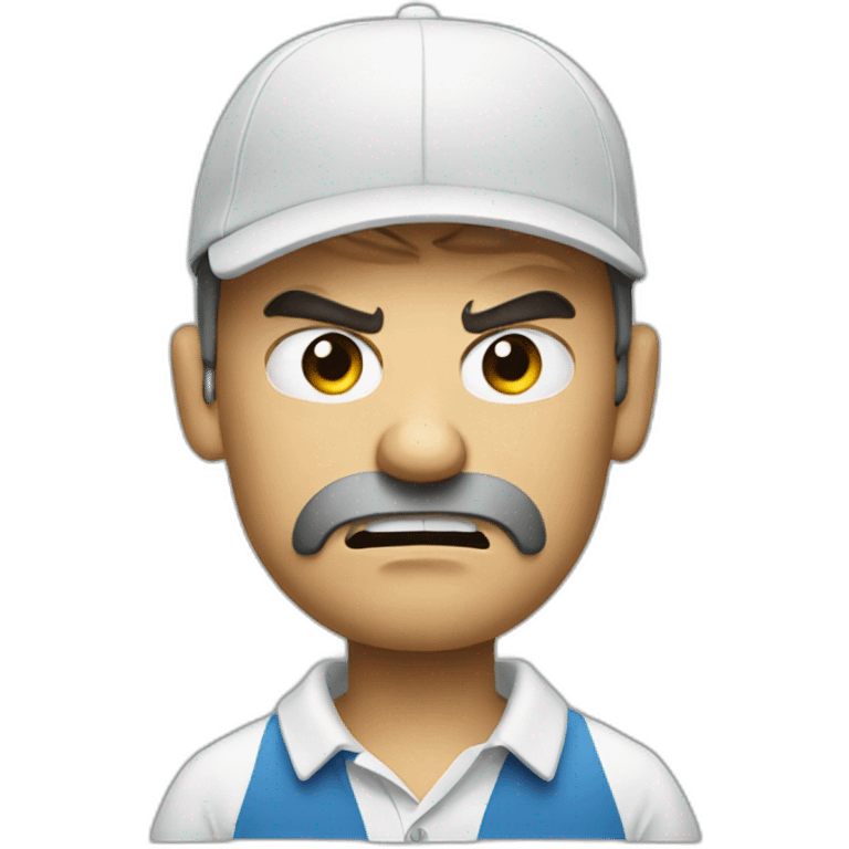 Angry golf man emoji