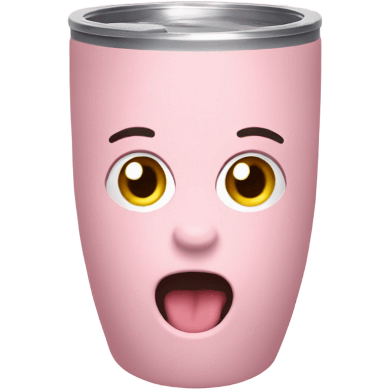 Light pink tumbler without face emoji