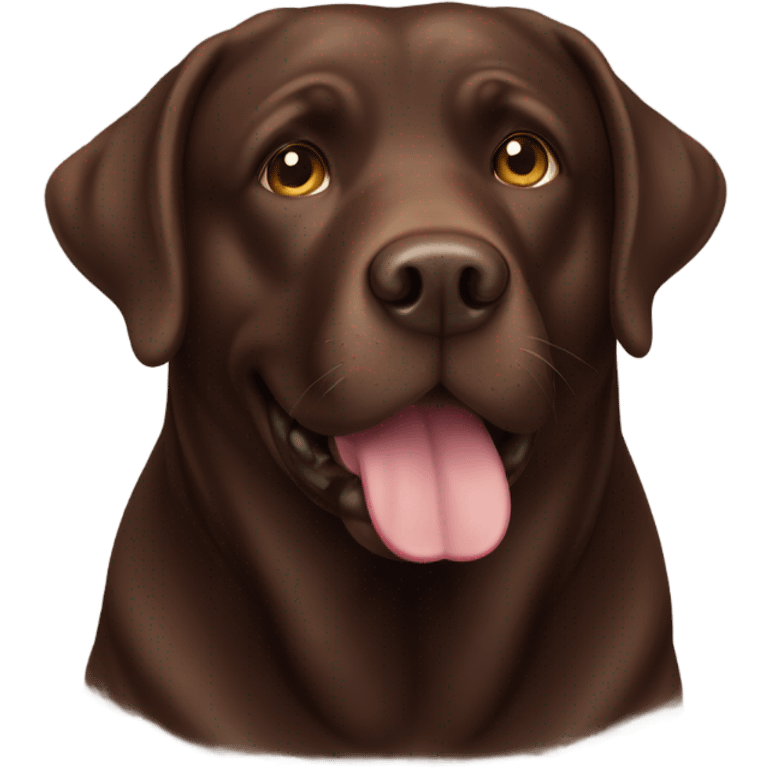 Fat chocolate Labrador  emoji