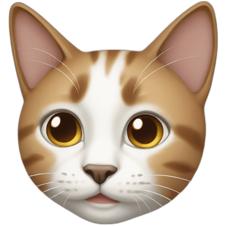 White-brown cat emoji