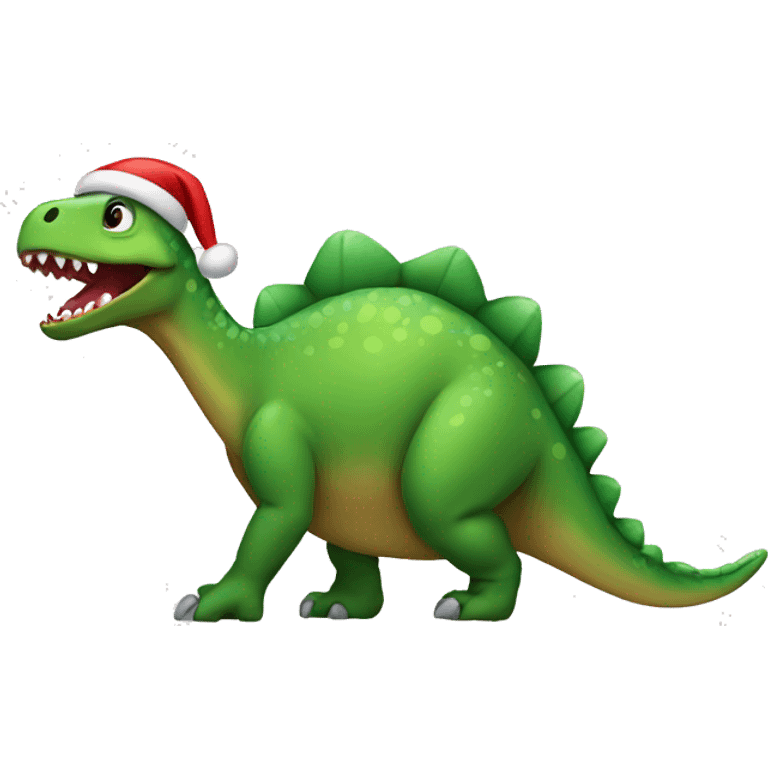 Christmas dinosaur  emoji