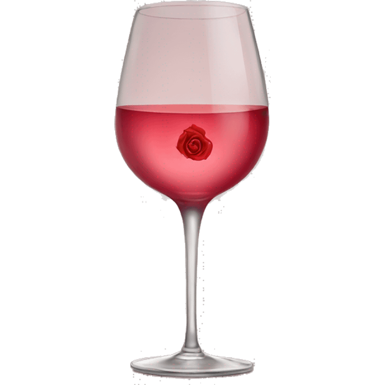 Rose wine in glass  emoji