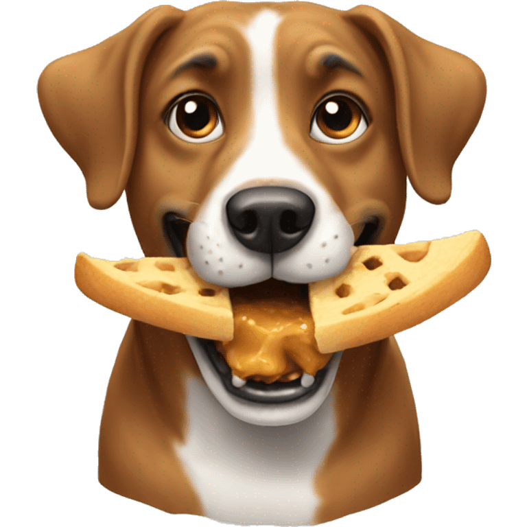 Dog eating  emoji