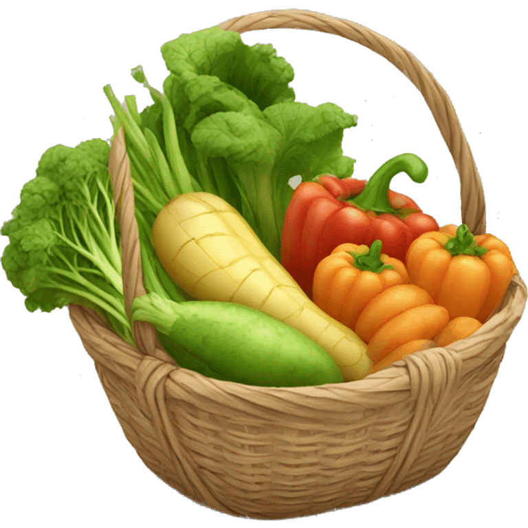 happy vegetable basket emoji