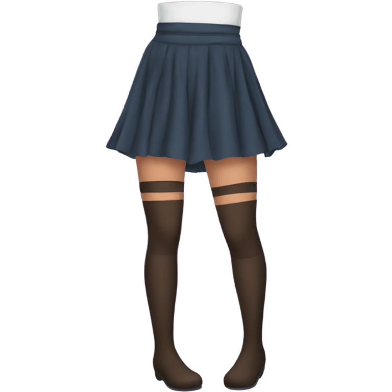 Skirt and thigh highs emoji