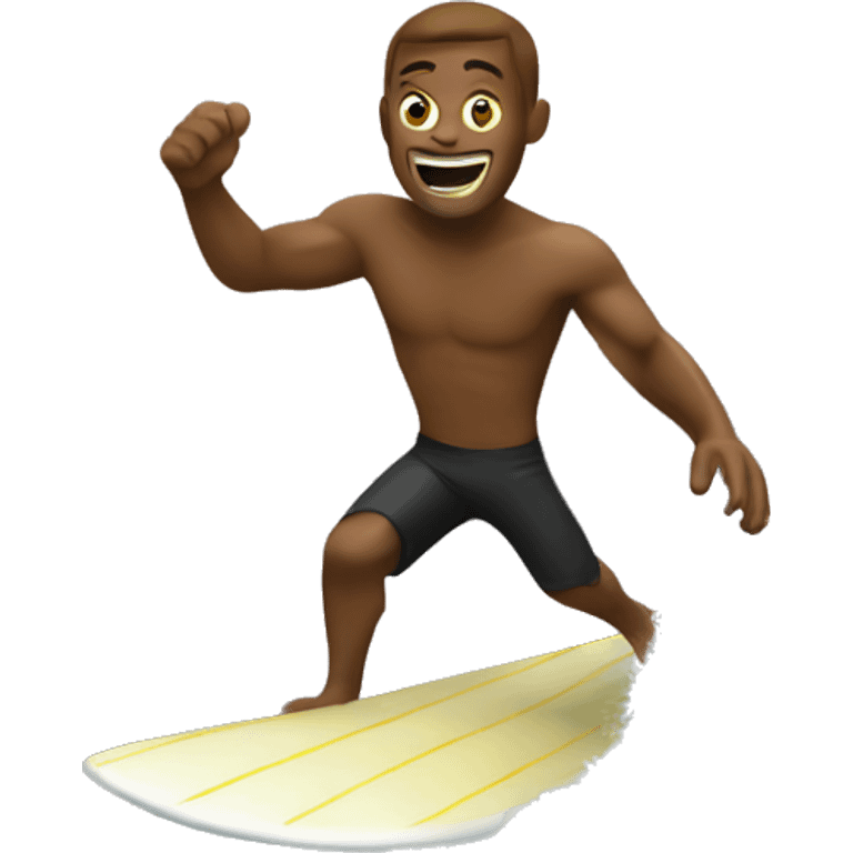 Surfing in jungle emoji