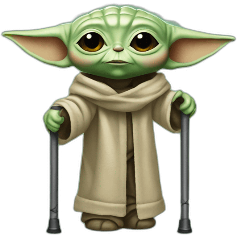 Baby Yoda Smith crutches emoji