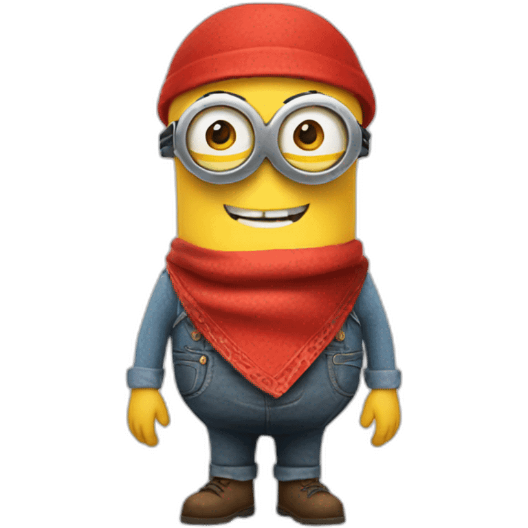 minion with a red bandana on the forehead emoji