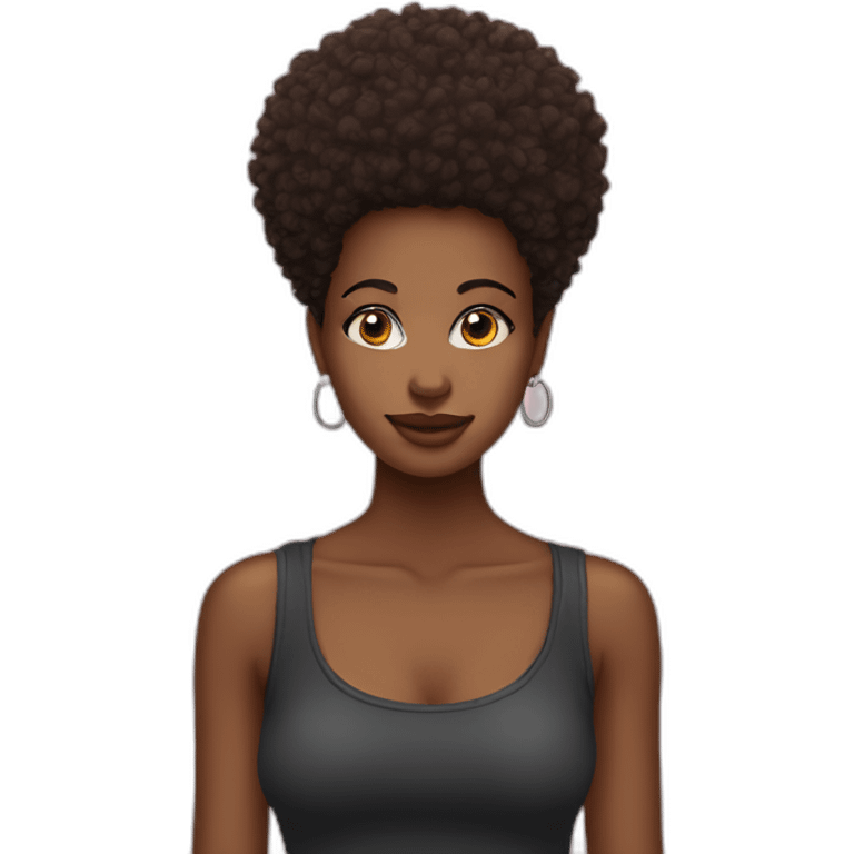 afro-hair-girlnose-pierced emoji