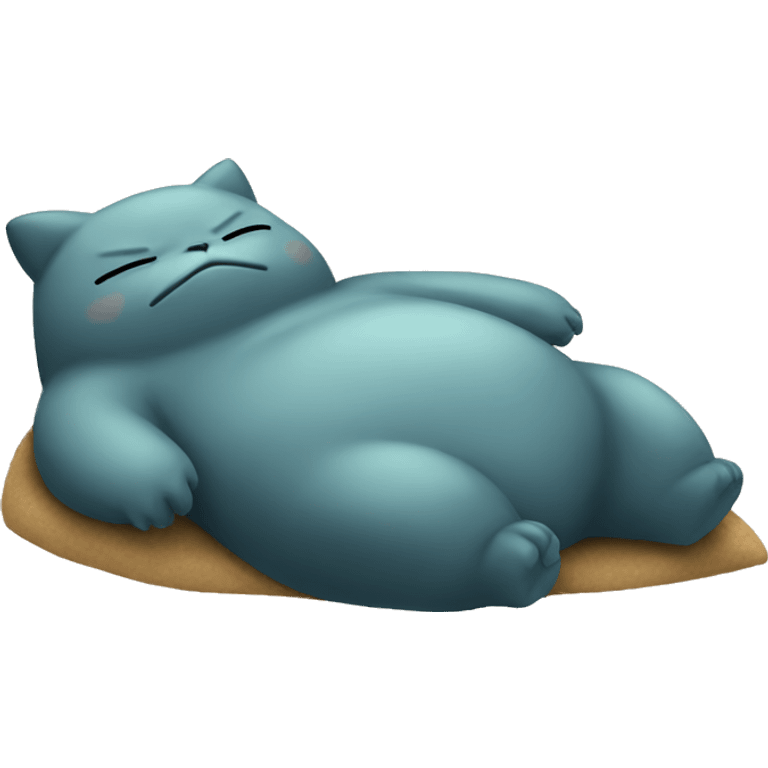 Snorlax laying down sleeping emoji