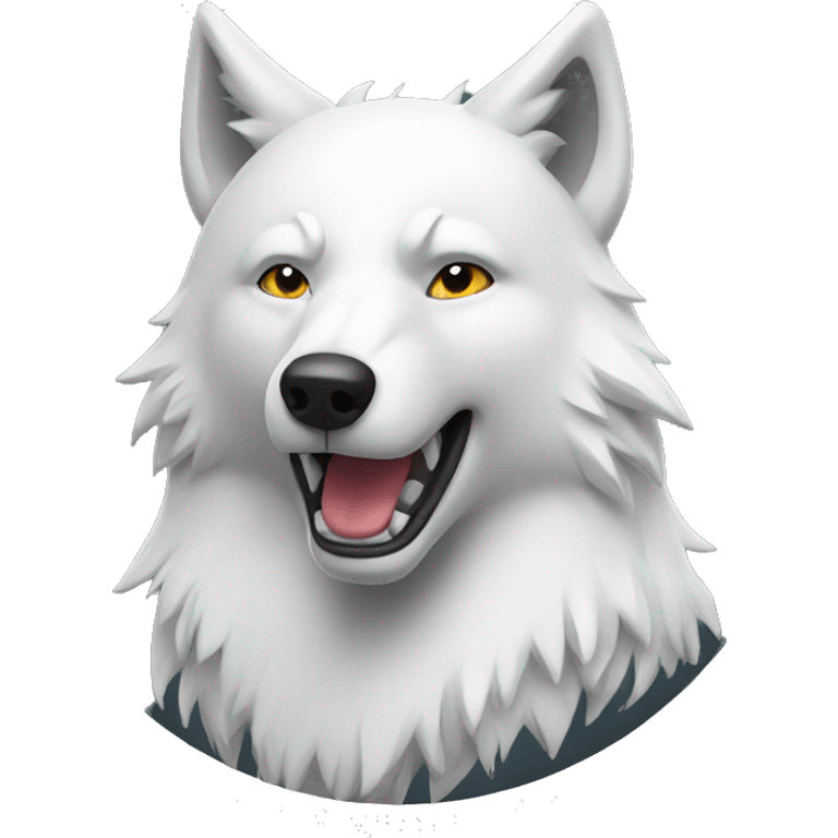 white wolf with cylinder emoji