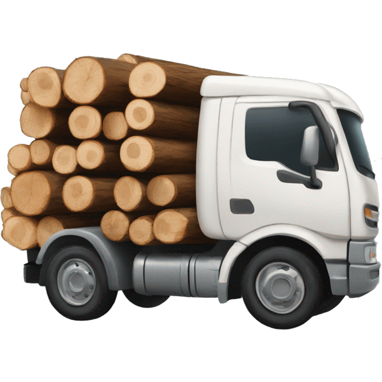 truck carrying timber emoji