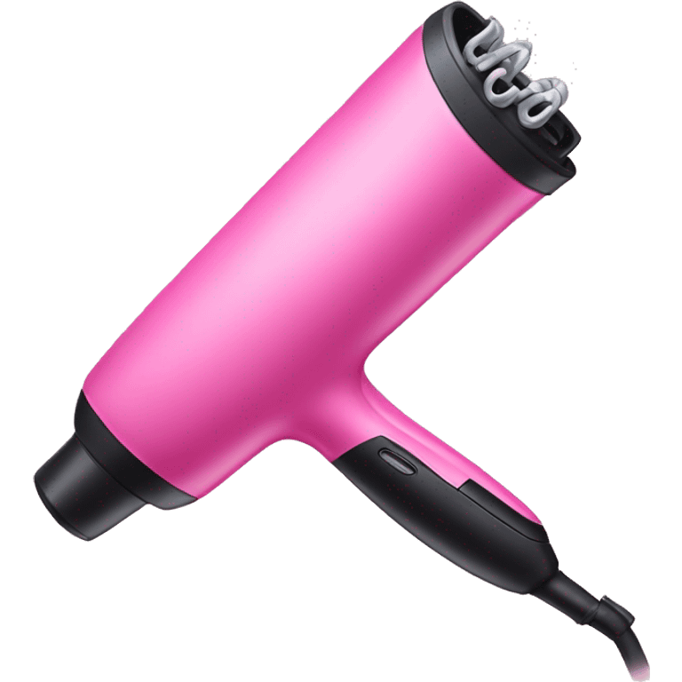 pink hair curling iron emoji