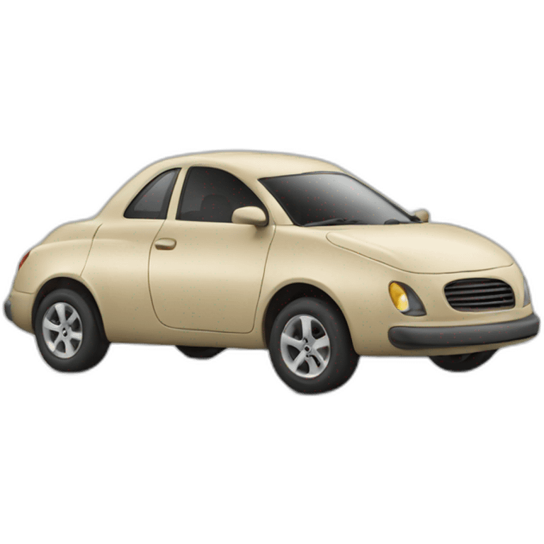 Car with a nose emoji