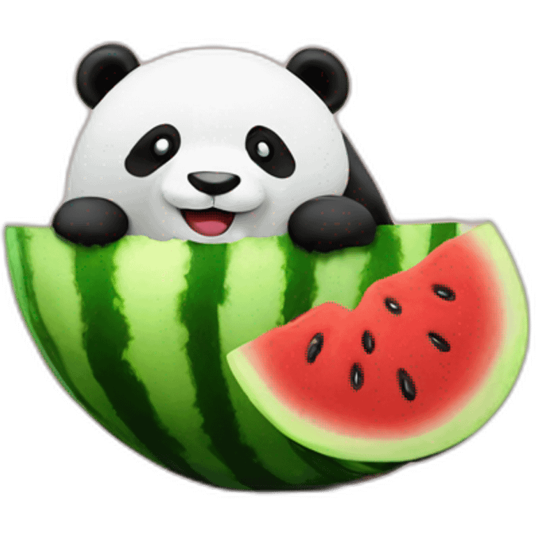 watermelon and panda emoji