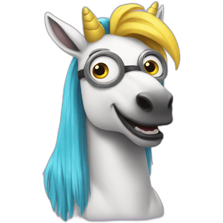 Minion on unicorn emoji