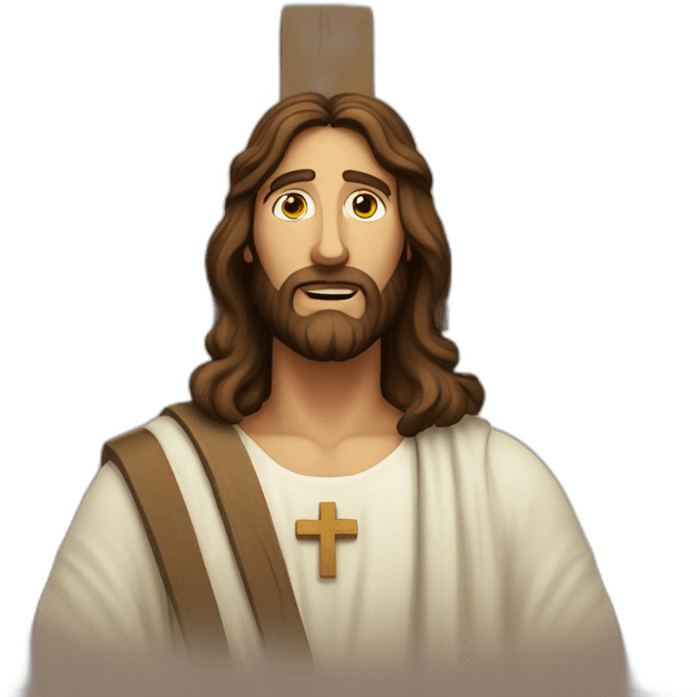 jesus holding cross emoji