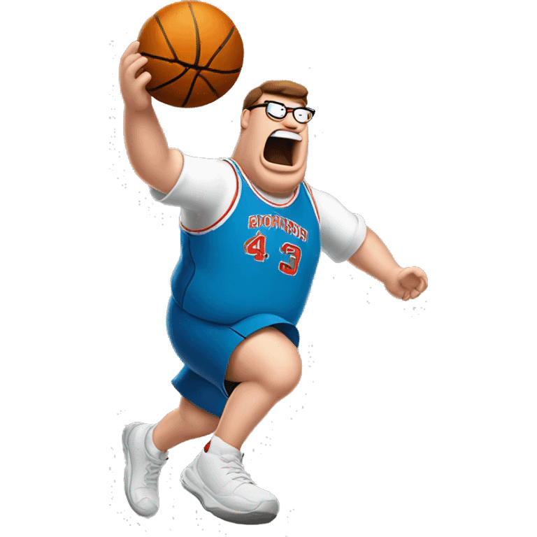 peter griffin mid air shooting a basketball emoji