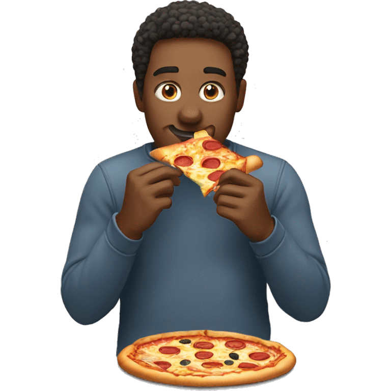 Person eatting pizza emoji