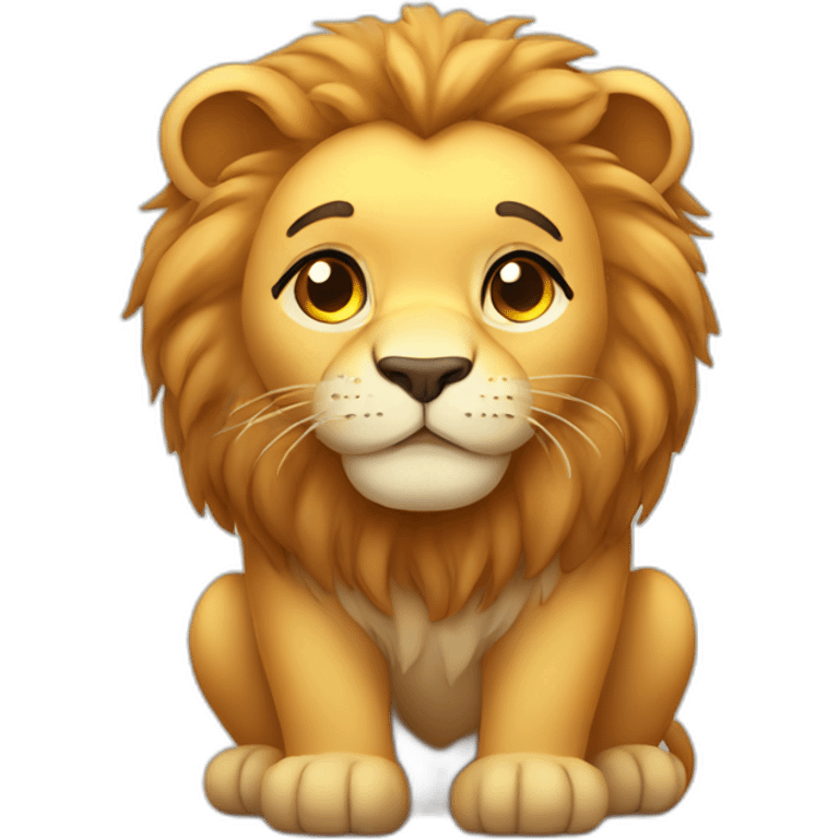 Cute little chubby Lion  emoji