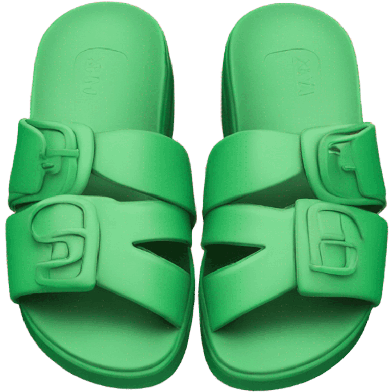 Platform Prada sandal green emoji