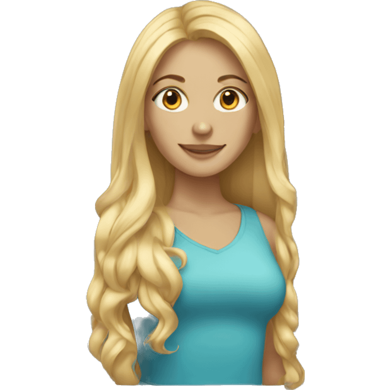 blonde woman with long hair emoji