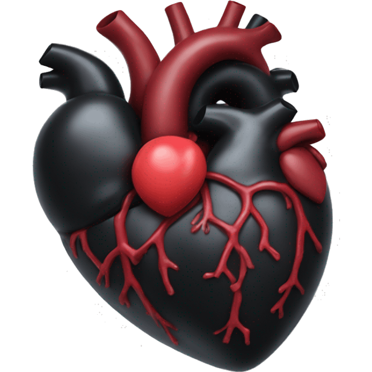 black anatomical heart emoji