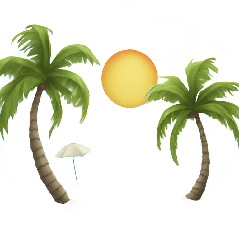 Florida beach emoji