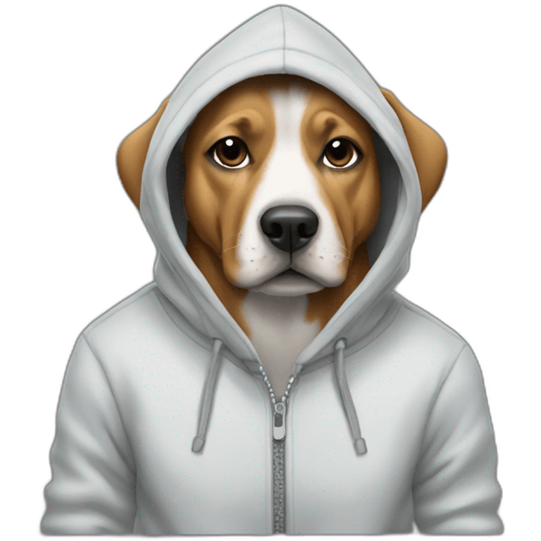 Dog wearing a hoodie  emoji