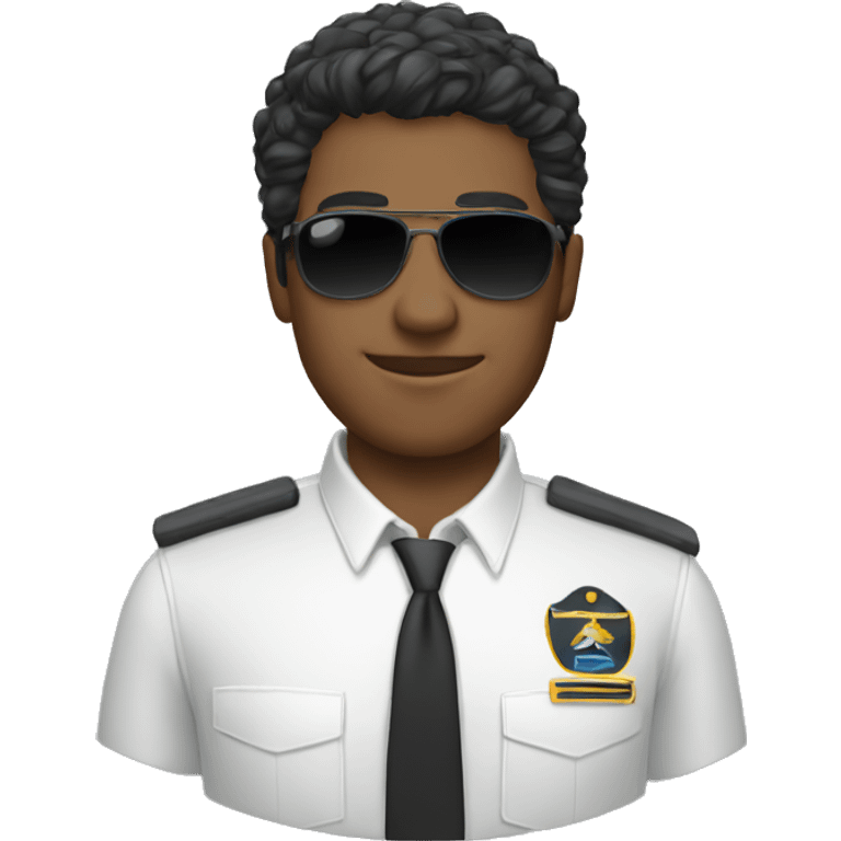 Pilot with black sunglasses  emoji