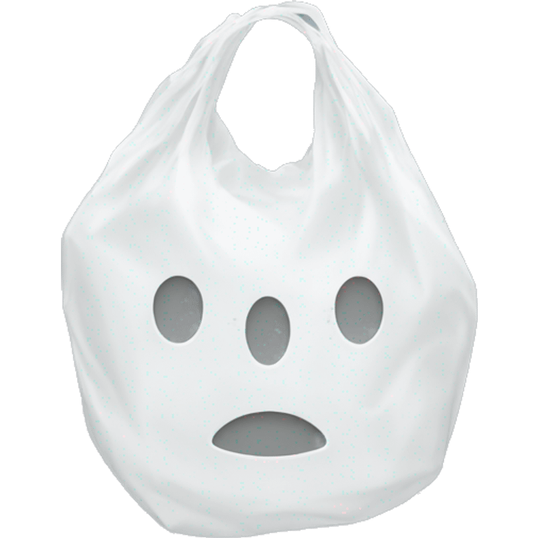 white plastic bag without face emoji