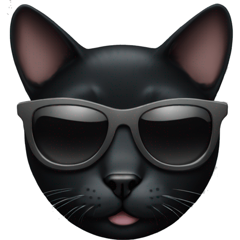 black cat with sunglasses  emoji