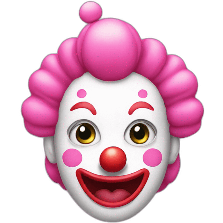 pink kawaii clown emoji