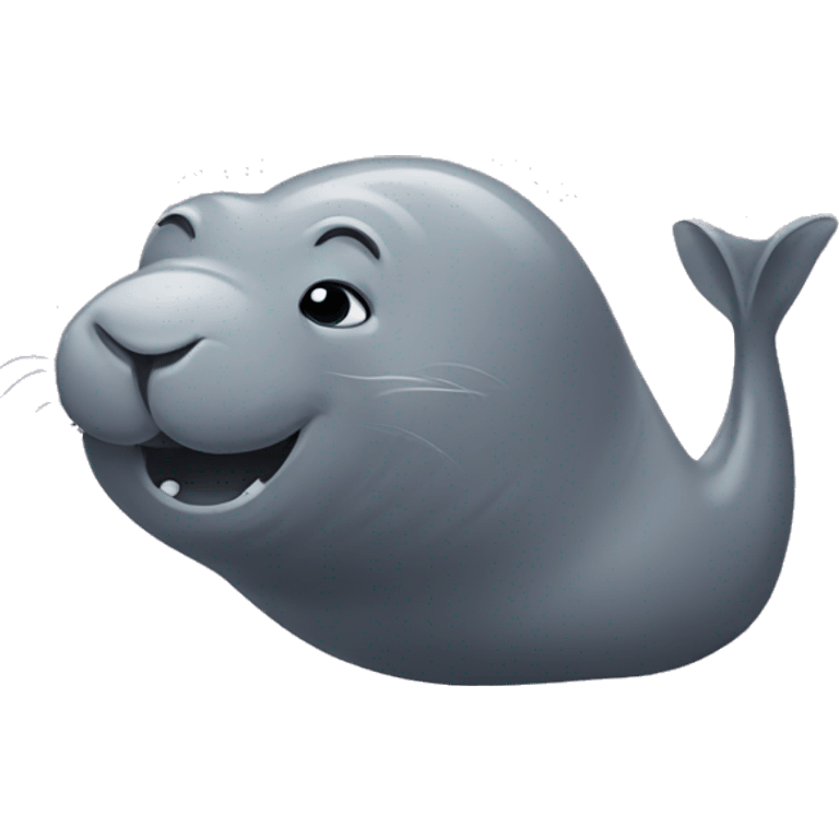 Seal with elephant trunk emoji