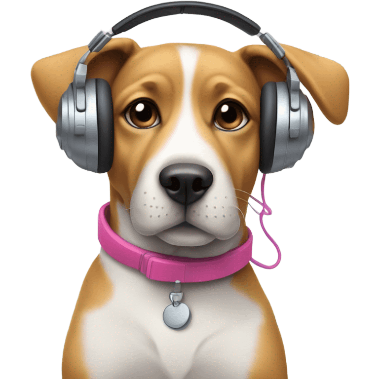 Dog with headphones  emoji