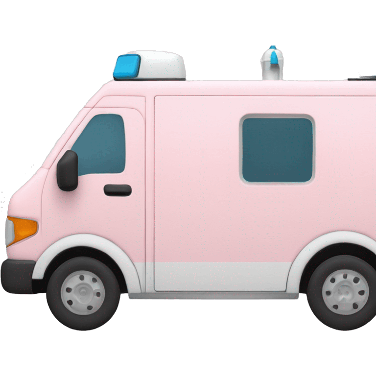 Light pink ambulance  emoji