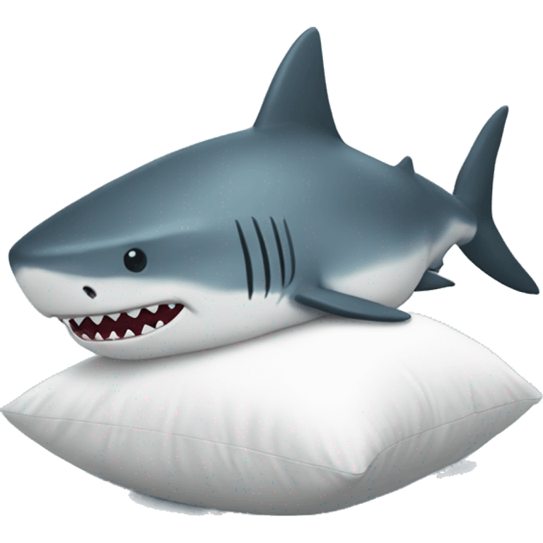 pillow o top off sleeping shark emoji