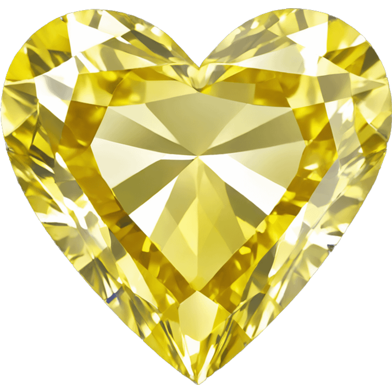 Heart shaped 56-carat yellow diamond emoji