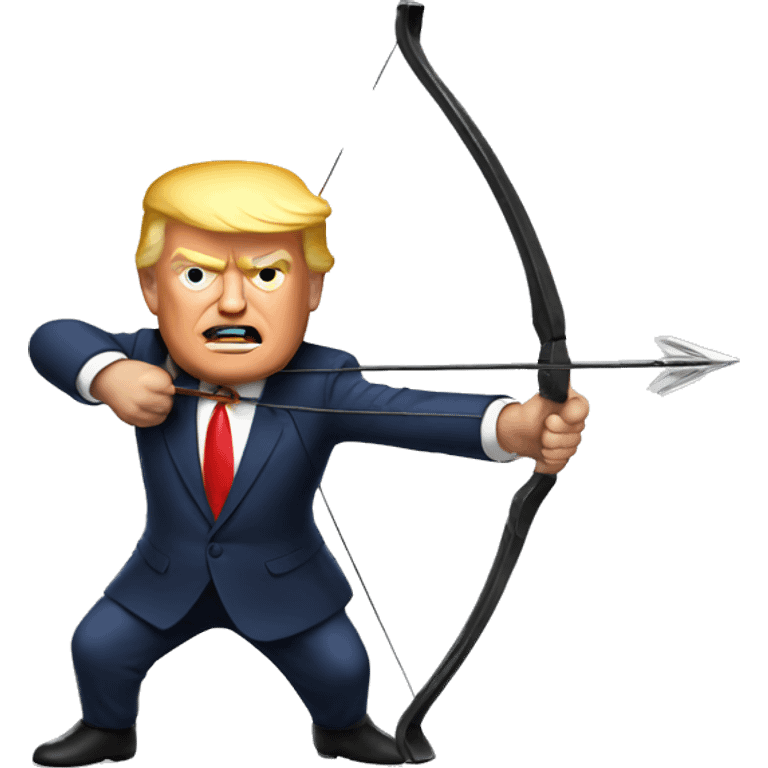 Trump with bow and arrow emoji