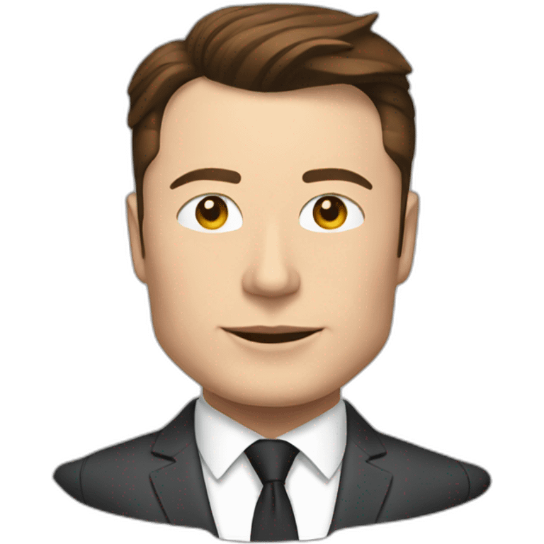 Elon musk on suit emoji