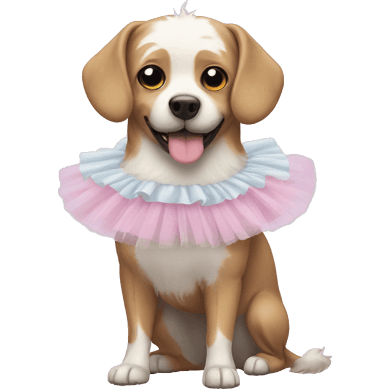 Dog with tutu  emoji